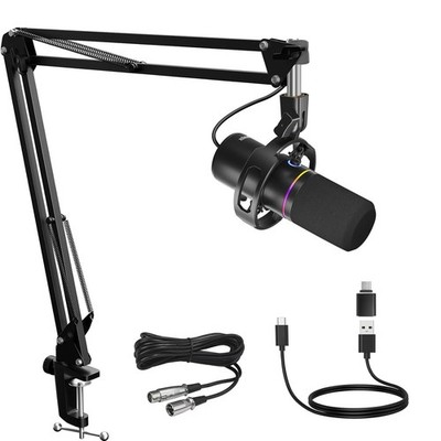 XLR / USB Dynamisches Mikrofon Set - Pro Sound für Streaming & Podcasting