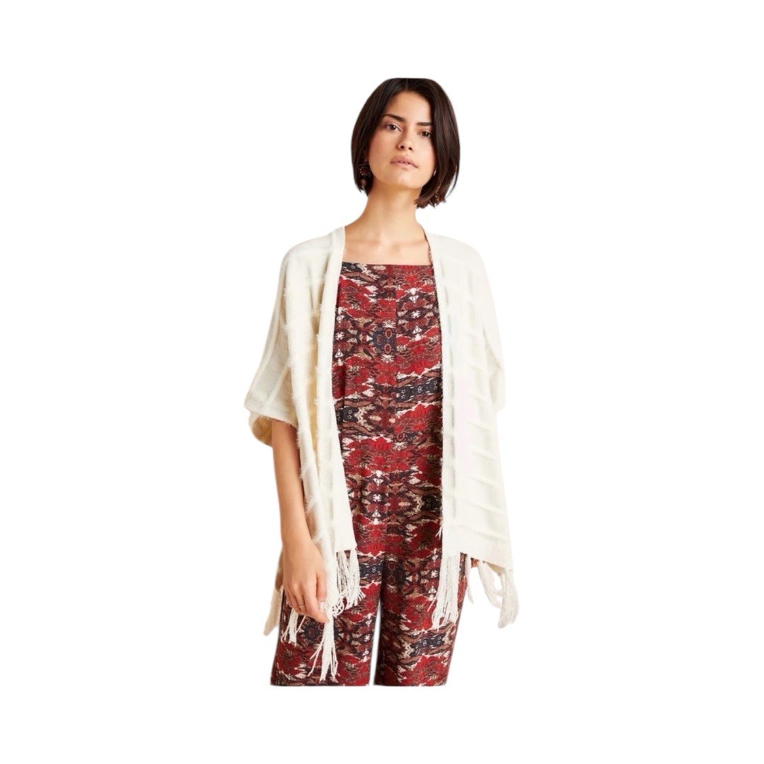 Anthropologie Akemi & Kin Miette Cozy Chenille Kimono Boho, One Size