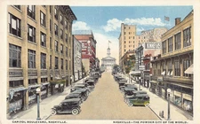 Vintage Postcard Nashville TN Capitol Blvd "Powder City" WWI Era Tennessee