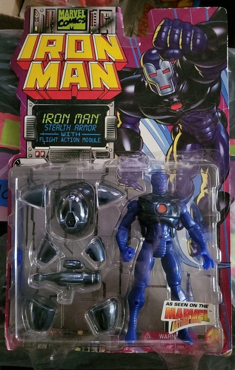 1995 Marvel Comics Iron Man w/Stealth Armor Flight Action Figure