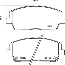 Brake Pad Set, disc brake BREMBO P30116
