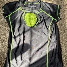 Clutch Youth Chest Protector Shirt Black Green Padded Baseball Foam