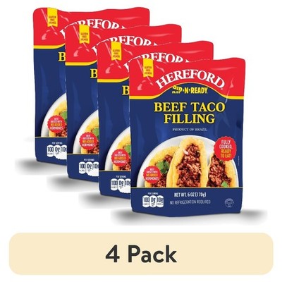 Fully Cooked Beef Taco Filling 4 Pack Shelf Stable Easy Prep Ready to Eat