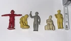 4- Vintage Marx Service Station Figures 1- Scarecrow Rare Hard to Find 1950s