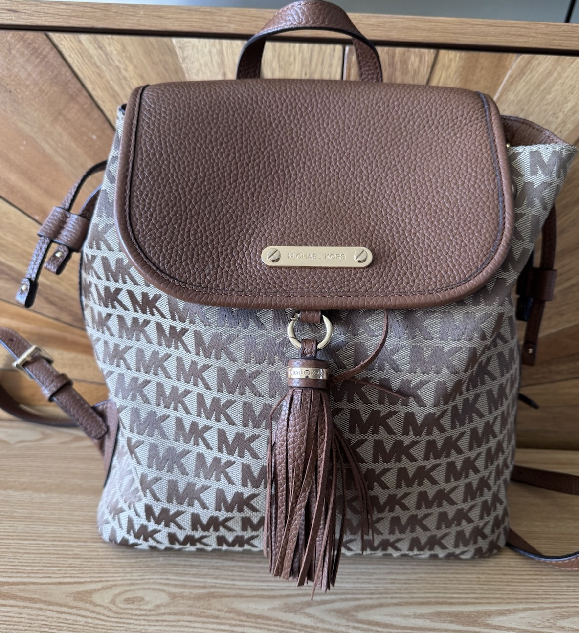 Michael Kors Bedford Java Brown Monogram MK Logo … - image 9
