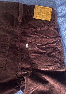 Samt high rise skinny Levi's 721 Weite 25 bordeaux sehr guter Zustand  
