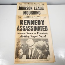 New York Daily News Saturday November 23 1963 Kennedy Assassinated