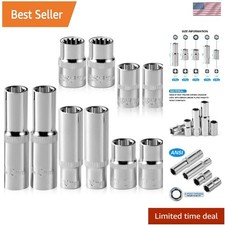 10-piece 10mm Socket Set 14-inch 38-inch Drive Impact Socket 6-point 12