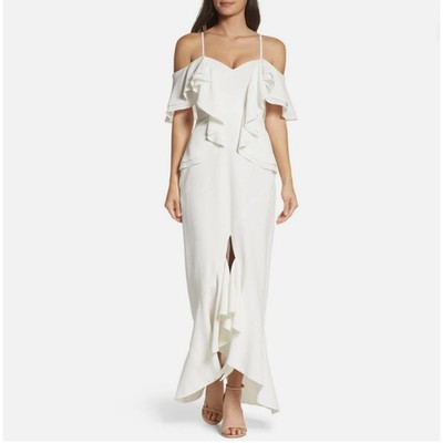 C/MEO Collective Ivory Maxi Dress Ruffle Split Hem Sweetheart Size S | eBay C/MEO Collective Ivory Maxi Dress Ruffle Split Hem Sweetheart Size S | eBay