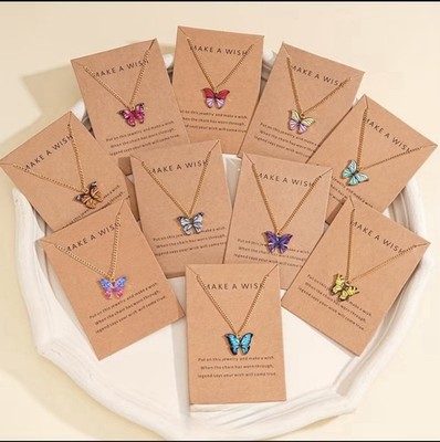 Make A Wish - Butterfly Pendant Necklace Random