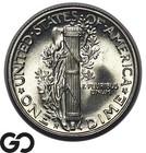 1944-S Mercury Dime, Lustrous Solid Gem BU++ FSB, Full Split Bands — photo 2