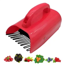 Plastic Berry Picker with Metallic Comb Blueberry Rake Scoop for Fruit Harvestin