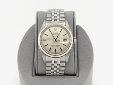 Rolex Datejust 1601 36mm Silver Pie Pan Dial 18k Gold Stainless Steel Jubilee