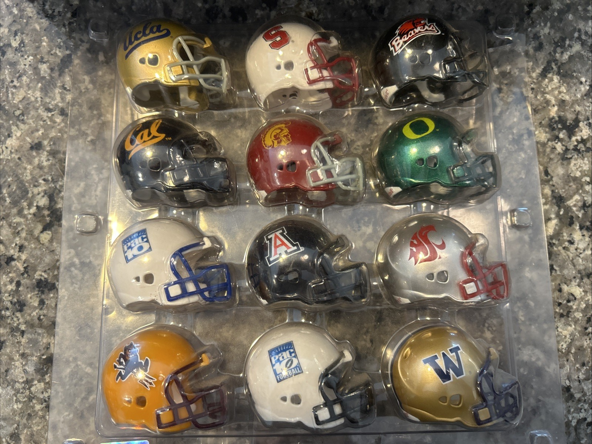 Pac 10 Conference Mini Helmet Set Riddell 2” Pocket Pro Revolution