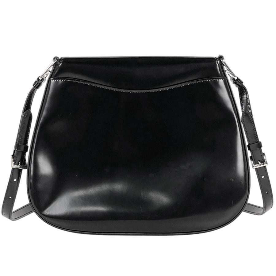 PRADA Cleo Shoulder Bag 1BD316 Black Leather Crossbody #BS578 thumbnail 3