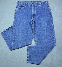 Carhartt B17 DST Relaxed Fit Straight Leg Jeans Mens 38x30 Blue Work Denim
