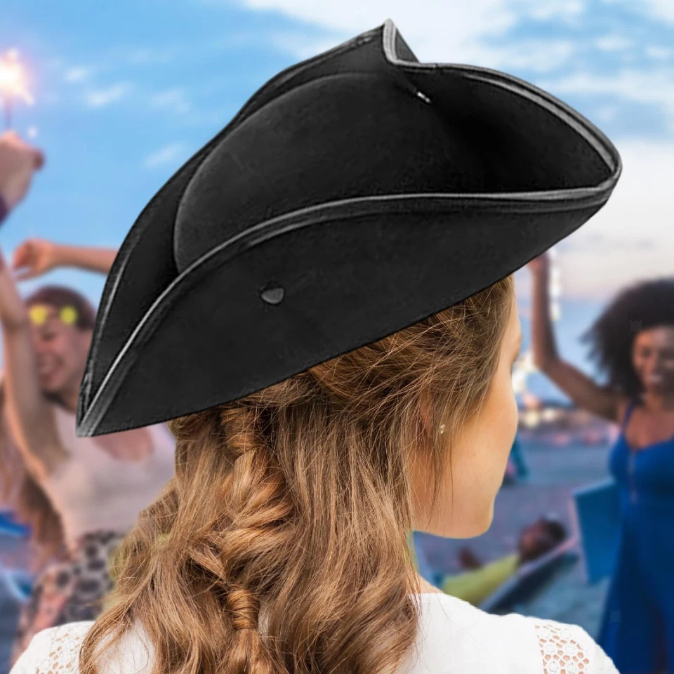 Acessório de fantasia para decoração de chapéu pirata adereços para homens e mulheres para festa cosplay - Imagem 2 de 4