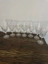 Set of 7 Waterford Ireland Crystal LISMORE Sherry Wine Glasses Cordials 7”