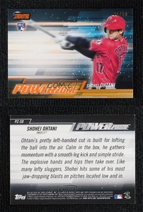 2018 Topps Stadium Club Power Zone Orange /50 Shohei Ohtani #PZ-SO Rookie RC