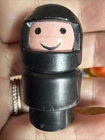 Vintage Fisher Price Little People Race Car Motorcycle Driver Black Helmet