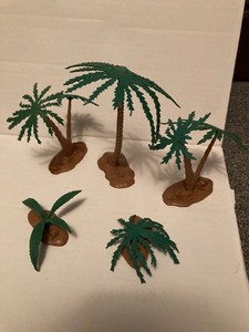 1950'sPREHISTORIC Marx PALM TREES FERNS TOPS PLAYSET ALSO JUNGLE SETS IWO JIMA