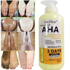 AHA Whitening Body Cream 500ml Hydroxy Acid Vitamin C E Brightening Moisturizing