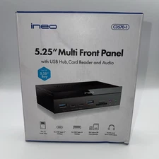 5.25" 10Gbps USB 3.2 Front Panel Card Reader with Audio Ports - SD/microSD In...