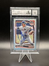 Grady Emerson Signed 2024 Panini USA Stars & Stripes Mojo Parallel 01/49 BAS 10 