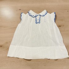 Vintage Baby Girl Hand Sewn Dress White Hand Embroider Batiste