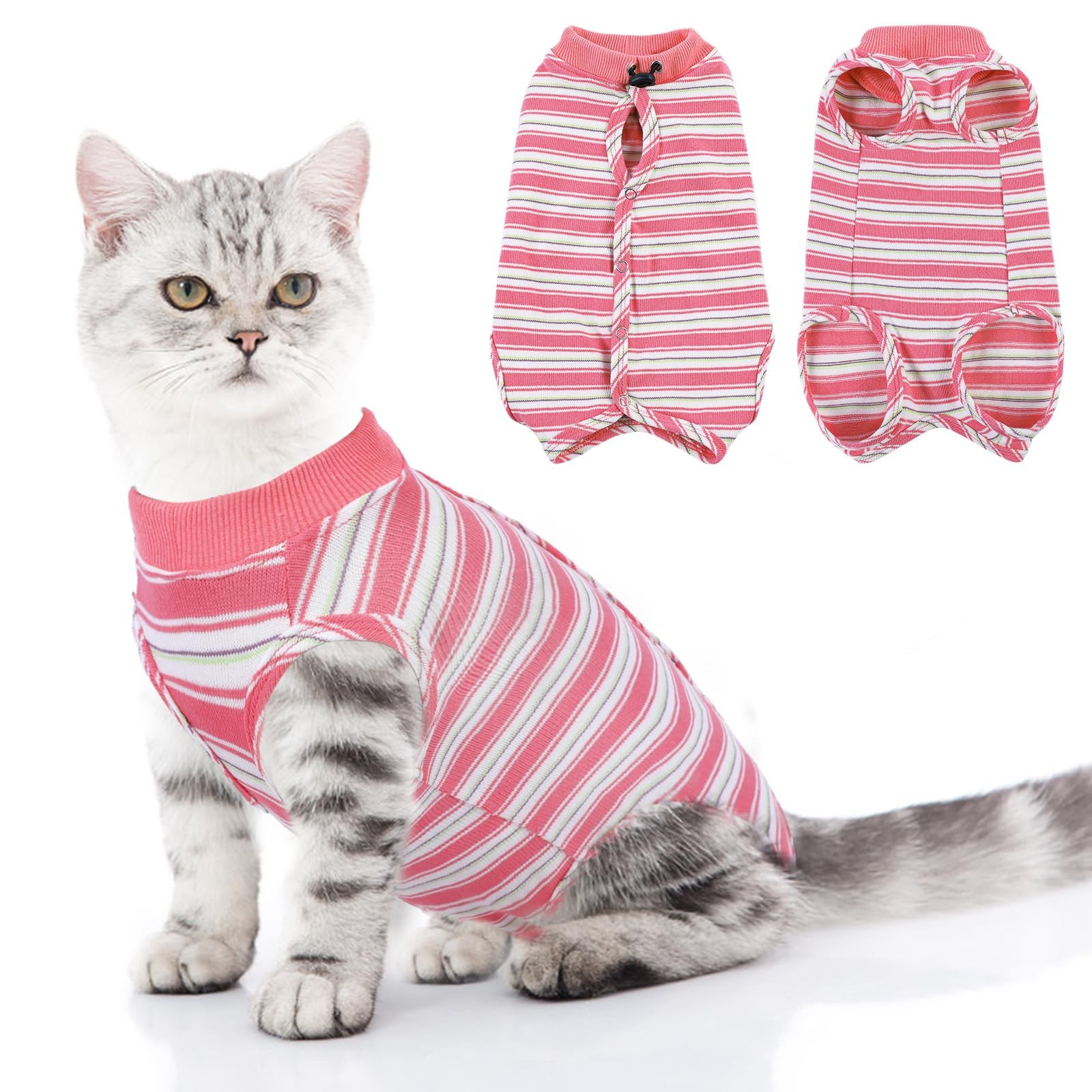 Gilet de convalescence chat respirant et extensible pour convalescence post operatoire male