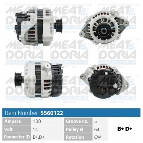 Lichtmaschine Generator Lima Meat & Doria 5560122 14V FüR Opel Astra CC T98 Z02-image