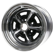 Wheel Vintiques Magnum 500 Wheel 15x8 Chrome W Black Inserts Mustang 65-73