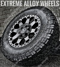 16" S Black AT5 Alloy Wheels For Volkswagen LT28 LT35 5x130 + All Terrain Tyres