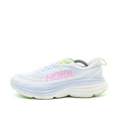 Hoka One Damen Bondi 8 Schuhe Weiß/Grü Mesh Atmungsaktiv Laufschuh EU 39 