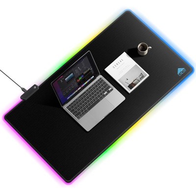 40'' x 20'' RGB Mouse Pad XXL, Extended Desk Mat with Smooth Surface and 9 Ligh...