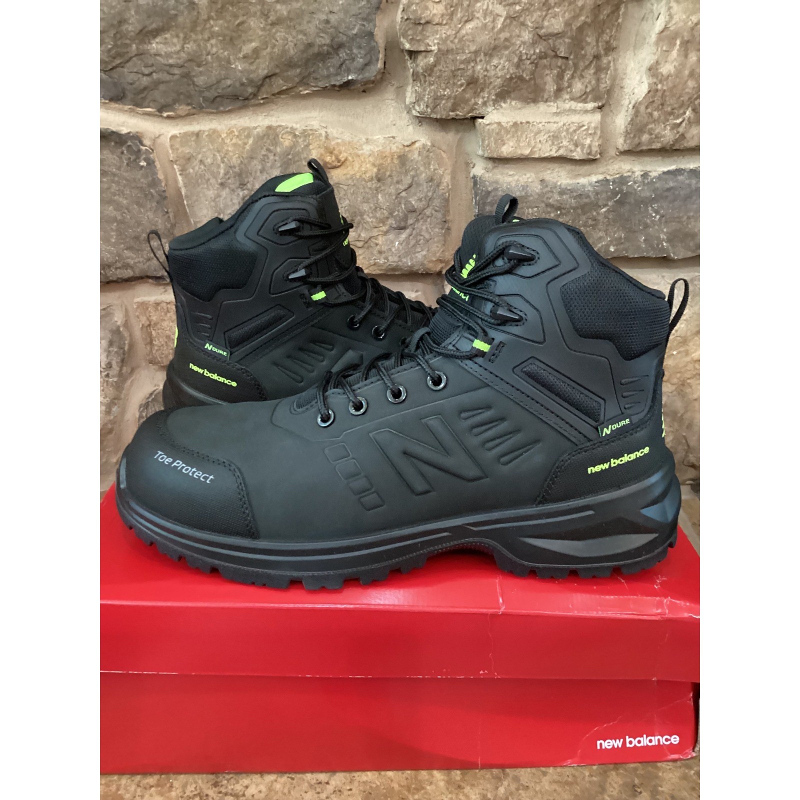 New Balance Calibre EH PR Mens 11.5 2E Wide Black Work Boots Composite Toe New