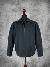 Burberrys Vintage Wool Bomber Jacket Nova Check Lined Men's Size 48/M