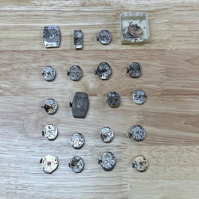 Lot#3 Mechanical Ladies Manual Wind Watch Movements/Parts Elgin Hamilton Bulova