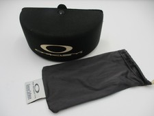 Oakley Software Black Clamshell Sunglasses Case Felt Lined W Microfiber Logo Bag