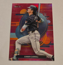 Topps Finest 2025 UNCOMMON Corbin Carroll #173 Magenta Refractor Serial /300
