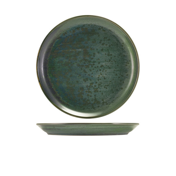 Terra Porcelain Aqua Green Coupe Plate For Hotel Restaurant 24cm Pack of 6