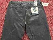 Dockers Men’s Khaki Gray Flat Slim Flex Fit Chino Khaki Dress Pants 36x29 NWT!!!