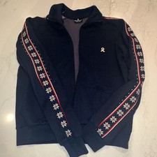 DEMETRE Vintage Sweater DOWNHILL Racing SKI MENS Sz S Nylon Cotton