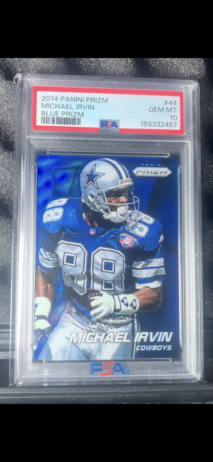 2014 Prizm Michael Irvin Blue Color Match 🔵 PSA 10 POP 1‼️