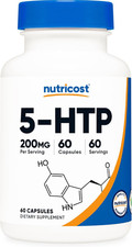 5-HTP 200Mg, 60 Vegetarian Capsules 5-Hydroxytryptophan - Non-Gmo  Gluten Fre