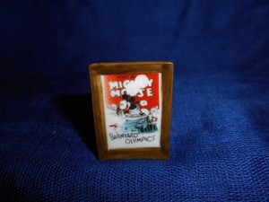 Mickey Mouse Barnyard Olympics Poster Mini Plaque French Porcelain