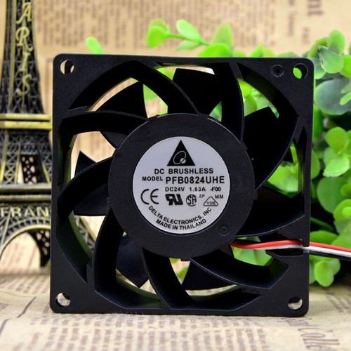 1pc Delta PFB0824UHE 24V 1.63A 8CM 8038  Three-wire inverter cooling fan - Picture 1 of 5