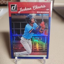 2023 Donruss Baseball Retro Base Holo Blue #243 Jackson Chourio