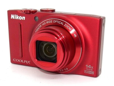 Nikon COOLPIX S8200 RED Digital Camera 16.1MP 14x Optical