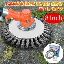 8 Inch Steel Wire Wheel Brush Grass Trimmer Head Weed Garden Cleaning